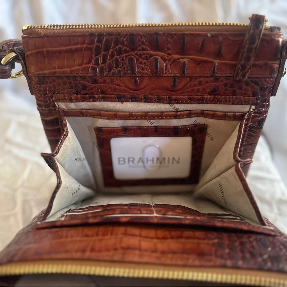 NEW! Brahmin Crossbody Bag in Mojito Pecan Melbourne - Picture 7 of 9